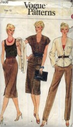 7606 VOG BUTTON TOP SLVS OR NOT, BOTTOMS, CAMISOLE PATTERN 10